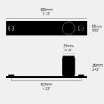 Mēbeļu rokturis Buster + Punch London FURNITURE KNOB / PLATE/ CROSS / SMOKED BRONZE, UFK-094584 Mēbeļu rokturis Buster + Punch London FURNITURE KNOB / PLATE/ CROSS / SMOKED BRONZE, UFK-094584