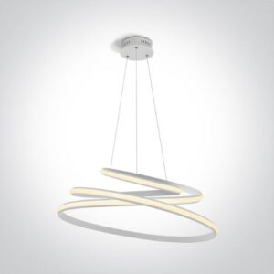 LED griestu gaismeklis One Light LED Pendant Rings 63046A/W, 65cm, 45W, 2700lm, 3000K, IP20