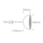 LED griestu gaismeklis One Light Bowl Shade Pendant 63022B/B/BS, 60cm, E27, Alu, IP20