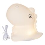 LED Nakts lampa uzlādējama Star Trading NightLight Dinosaur, 15cm, 8LED, RGB+W, ar taimeri, USB-C