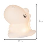 LED Nakts lampa uzlādējama Star Trading NightLight Dinosaur, 15cm, 8LED, RGB+W, ar taimeri, USB-C