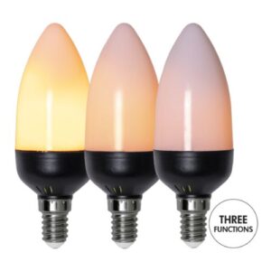 LED spuldze ar liesmas efektu un grav. sens. Star Trading Flame E14, C37, 2W, 36lm, IP20