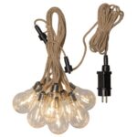 LED āra gaismas virtene Star Trading Light Chain Jutta outdoor, 4.5m, 10LED, 470lm, 2700K, IP44, ar taimeri