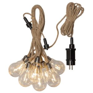 LED āra gaismas virtene Star Trading Light Chain Jutta outdoor, 4.5m, 10LED, 470lm, 2700K, IP44, ar taimeri