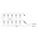 LED āra gaismas virtene Star Trading Light Chain Jutta outdoor, 4.5m, 10LED, 470lm, 2700K, IP44, ar taimeri