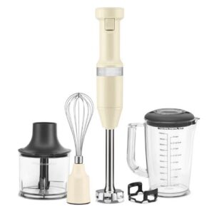 Rokas blenderis ar piederumiem KitchenAid Hand Blender Almond Cream 5KHBV83EAC, 180W, 11600 apgr./min.