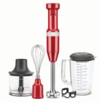 Rokas blenderis ar piederumiem KitchenAid Hand Blender Empire Red 5KHBV83EER, 180W, 11600 apgr./min.