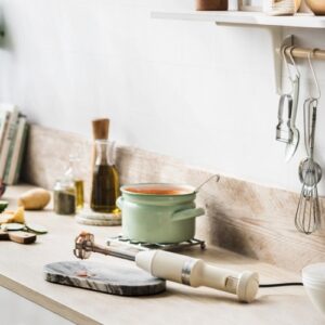 Rokas blenderis ar piederumiem KitchenAid Hand Blender Almond Cream 5KHBV83EAC, 180W, 11600 apgr./min.