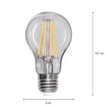 LED spuldze Star Trading LED Lamp E27 A60 Clear, 8W, 1000lm, 2700K, IP20