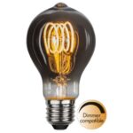 LED dekoratīvā spuldze Star Trading Decoled Spiral Smoke, E27, TA60, 2W, 50lm DIM, 2100K, IP20