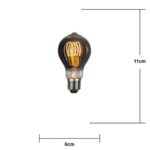 LED dekoratīvā spuldze Star Trading Decoled Spiral Smoke, E27, TA60, 2W, 50lm DIM, 2100K, IP20