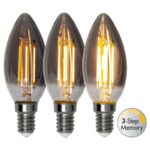 LED dekoratīvā spuldze Star Trading Soft Glow Smoke 3-step memory, E14, C37, 2.9W, 150lm Step-DIM, 2200K