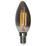 LED dekoratīvā spuldze Star Trading Soft Glow Smoke 3-step memory, E14, C37, 2.9W, 150lm Step-DIM, 2200K