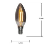 LED dekoratīvā spuldze Star Trading Soft Glow Smoke 3-step memory, E14, C37, 2.9W, 150lm Step-DIM, 2200K