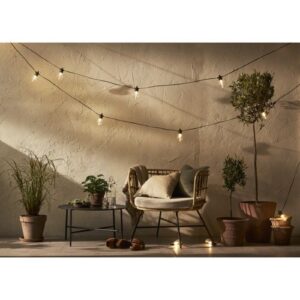 LED gaismas virtene ar maināmiem LED Star Trading Selecta, 7.2m, 10LED, E12, 2700K, IP44, ar taimeri