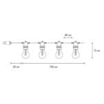 LED gaismas virtene ar maināmiem LED Star Trading Selecta, 7.2m, 10LED, E12, 2700K, IP44, ar taimeri