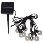 LED gaismas virtene ar saules bateriju Star Trading Solar Light Chain Globe Mini, 2.7m, 10LED, 3000K, IP44