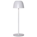 LED galda lampa uzlādējama Star Trading Ronda, 35cm, 1.7W, 150lm DIM, 3000K, IP54, Balta