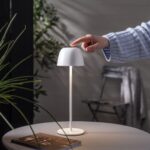 LED galda lampa uzlādējama Star Trading Ronda, 35cm, 1.7W, 150lm DIM, 3000K, IP54, Balta