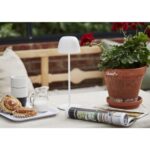 LED galda lampa uzlādējama Star Trading Ronda, 35cm, 1.7W, 150lm DIM, 3000K, IP54, Balta