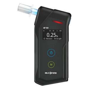 Alkometrs Alcometric Alcofind AF-50 PRO, 0-5.00%, +/- 0.025%, 2xAA, kontakta/bezkontakta