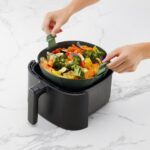 Silikona trauks karstā gaisa friterim Lékué Air Fryer Basket L, 23x8.5cm, ar rokturiem