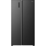 Ledusskapis ar saldētavu Hisense Side by Side RS3P558NEFE, 18.6x91cm, 544l, Total No Frost, Melns