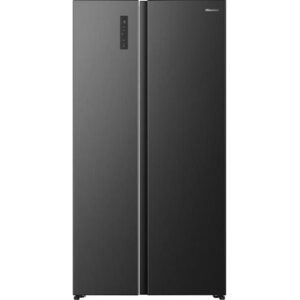 Ledusskapis ar saldētavu Hisense Side by Side RS3P558NEFE, 18.6x91cm, 544l, Total No Frost, Melns
