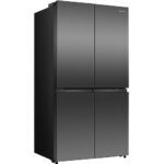 Ledusskapis ar saldētavu Hisense PureFlex Cross Door RQ5P640SSKD, 179x91cm, 647l, Total No Frost, Black Stainless