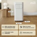 Mobilais gaisa kondicionieris Mill Air Conditioner MPAC9000, 9000BTU, 18m², 2.6kW, 51dB, ar loga montāžas komplektu