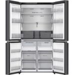 Ledusskapis ar saldētavu Hisense PureFlex Cross Door RQ5P640SSKD, 179x91cm, 647l, Total No Frost, Black Stainless