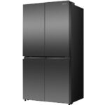 Ledusskapis ar saldētavu Hisense PureFlex Cross Door RQ5P640SSKD, 179x91cm, 647l, Total No Frost, Black Stainless