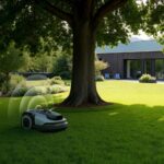 Zāles pļāvējs robots Roborock RockNeo Q105, 500m², RTK+VSLAM, 4Ah, Sentisphere, IPX6
