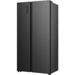 Ledusskapis ar saldētavu Hisense Side by Side RS3P558NEFE, 18.6x91cm, 544l, Total No Frost, Melns