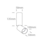 Griestu gaismeklis One Light Decorative Directional Spots GU10, 13.5+10cm, Alu, Balts