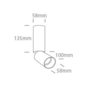 Griestu gaismeklis One Light Decorative Directional Spots GU10, 13.5+10cm, Alu, Balts