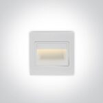 LED sienas gaismeklis One Light Indoor Square Wall Recessed, 1.5W, 94mm, 100lm, 3000K, IP20