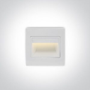 LED sienas gaismeklis One Light Indoor Square Wall Recessed, 1.5W, 94mm, 100lm, 3000K, IP20