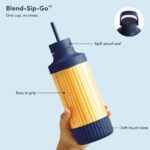 Blenderis Beast® Mighty 850 Plus Navy, 850W, 785ml, Tritan™, ar salmiņu Blenderis Beast® Mighty 850 Plus Navy, 850W, 785ml, Tritan™, ar salmiņu
