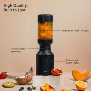 Blenderis Beast® Mighty 850 Plus Carbon Black, 850W, 785ml, Tritan™, ar salmiņu