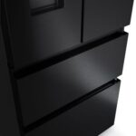 Ledusskapis ar saldētavu Hisense French Door SkyLine Black RF5S454GMFE, 200x70cm, NoFrost