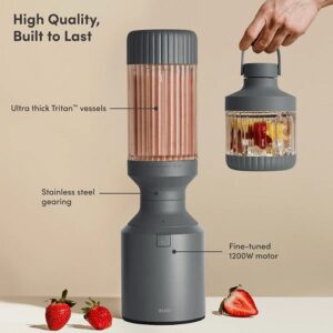 Blenderis Beast® Mega 1200 Plus Charcoal, 1200W, 1.2l, Tritan™, ar salmiņu Blenderis Beast® Mega 1200 Plus Charcoal, 1200W, 1.2l, Tritan™, ar salmiņu