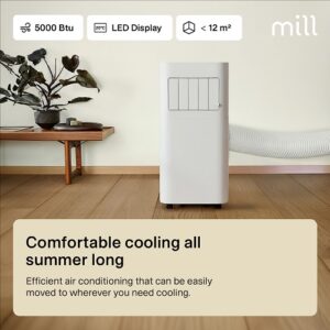 Mobilais gaisa kondicionieris Mill Air Conditioner MPAC5000, 5000BTU, 12m², 1.5kW, 51dB, ar loga montāžas komplektu