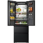 Ledusskapis ar saldētavu Hisense French Door SkyLine Black RF5S454GMFE, 200x70cm, NoFrost