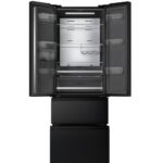 Ledusskapis ar saldētavu Hisense French Door SkyLine Black RF5S454GMFE, 200x70cm, NoFrost
