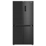 Ledusskapis ar saldētavu Midea Cross Door MDRF632FIE45, 177.5x83.3cm, NoFrost, Platinum Fresh, Dark Inox