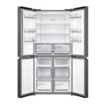Ledusskapis ar saldētavu Midea Cross Door MDRF632FIE45, 177.5x83.3cm, NoFrost, Platinum Fresh, Dark Inox
