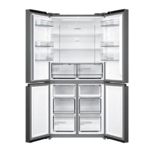 Ledusskapis ar saldētavu Midea Cross Door MDRF632FIE45, 177.5x83.3cm, NoFrost, Platinum Fresh, Dark Inox Ledusskapis ar saldētavu Midea Cross Door MDRF632FIE45, 177.5x83.3cm, NoFrost, Platinum Fresh, Dark Inox