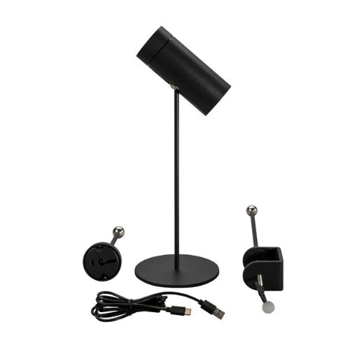 LED galda lampa uzlādējama Konstsmide Multi USB, 30cm, 100lm DIM, 2200/3000K, IP54, Black LED galda lampa uzlādējama Konstsmide Multi USB, 30cm, 100lm DIM, 2200/3000K, IP54, Black