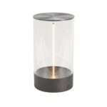 LED galda lampa uzlādējama Konstsmide Edison M, 23cm, 100lm DIM, 2700K, IP54, Anthracite